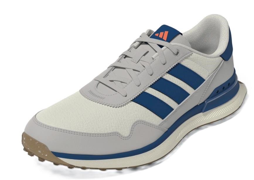 Adidas S2G 26 Leather Spikeless zapatos de golf para hombre, blanco/azul