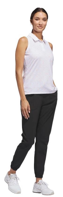 Adidas Ultimate365 All Over Print Sleeveless polo de mujer, blanco