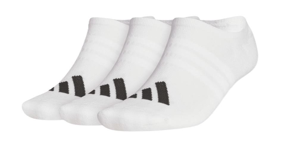 Adidas No Show calcetines para hombre (3 pares), blanco