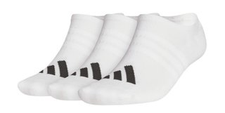 Adidas No Show calcetines para hombre (3 pares), blanco