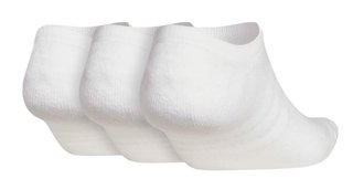 Adidas No Show calcetines para hombre (3 pares), blanco