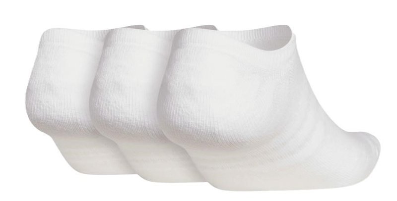 Adidas No Show calcetines para hombre (3 pares), blanco
