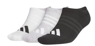 Adidas Performance No Show calcetines de golf para hombre (3 pares), blanco/gris/negro