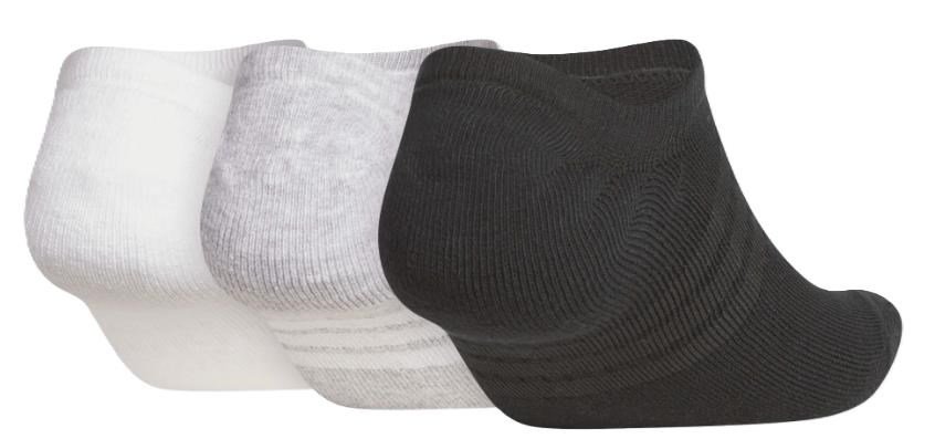 Adidas Performance No Show calcetines de golf para hombre (3 pares), blanco/gris/negro
