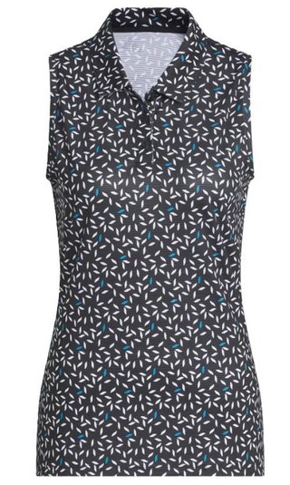 Adidas Ultimate365 All Over Print Sleeveless polo de mujer, negro