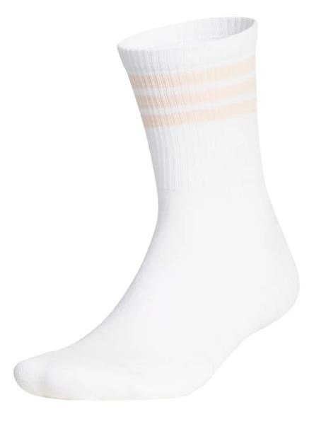 Adidas Half Crew 3-Stripes calcetines unisex, blanco/rosa