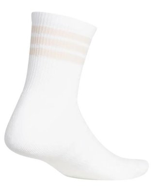Adidas Half Crew 3-Stripes calcetines unisex, blanco/rosa
