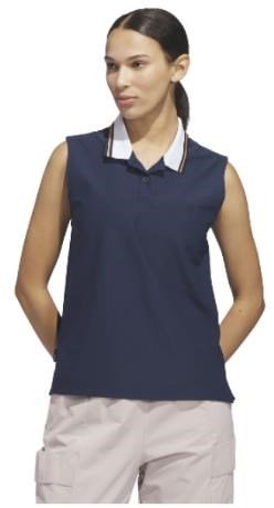 Adidas Beyond The Course Twistknit polo de mujer, navy/dusky orange
