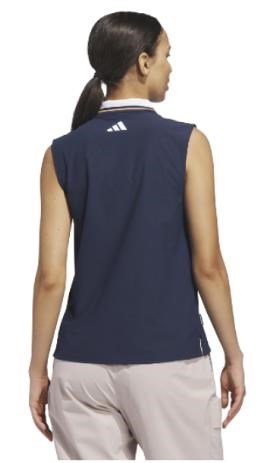 Adidas Beyond The Course Twistknit polo de mujer, navy/dusky orange