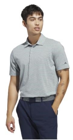 Adidas Ultimate365+ Go-To Print polo de hombre, wosa/navy