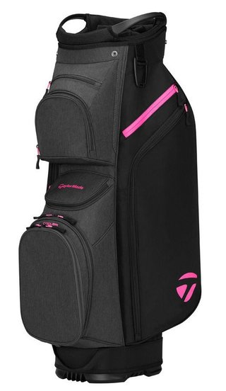 TaylorMade Cart Lite cart bag, negro/gris/rosa neón