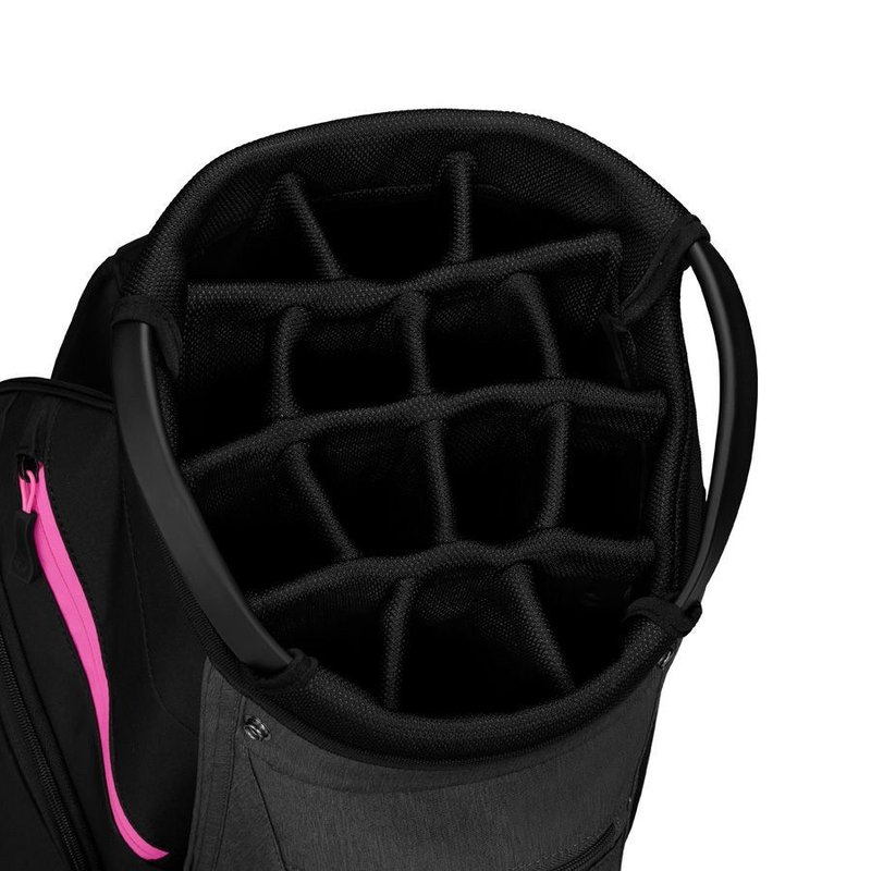 TaylorMade Cart Lite cart bag, negro/gris/rosa neón