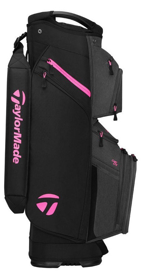 TaylorMade Cart Lite cart bag, negro/gris/rosa neón