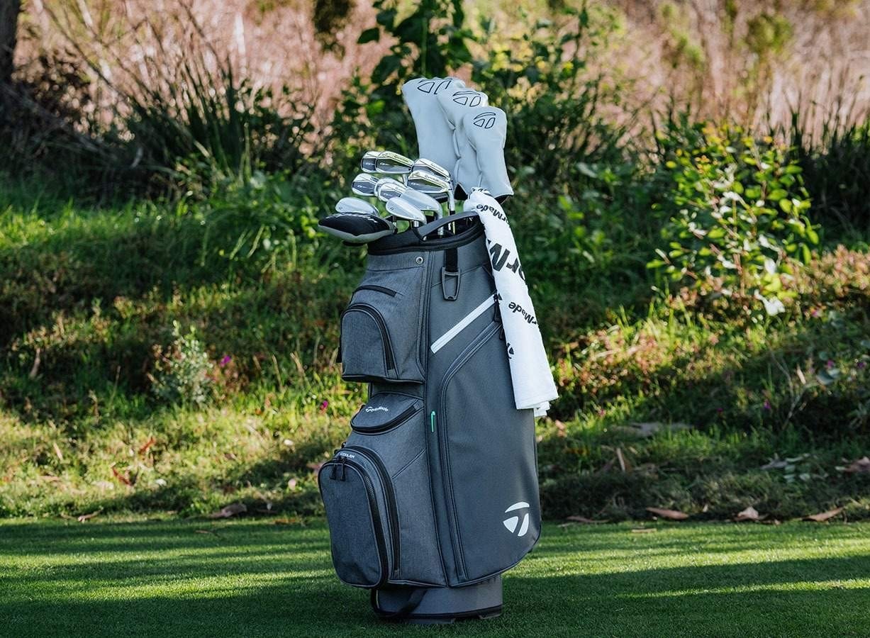 TaylorMade Cart Lite cart bag, negro/gris/rosa neón