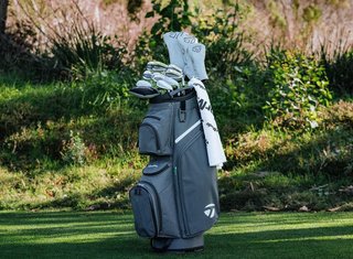 TaylorMade Cart Lite cart bag, negro/gris/rosa neón