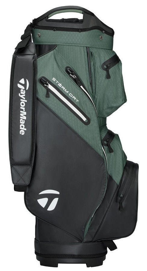 TaylorMade Storm Dry cart bag, negro/dark sage