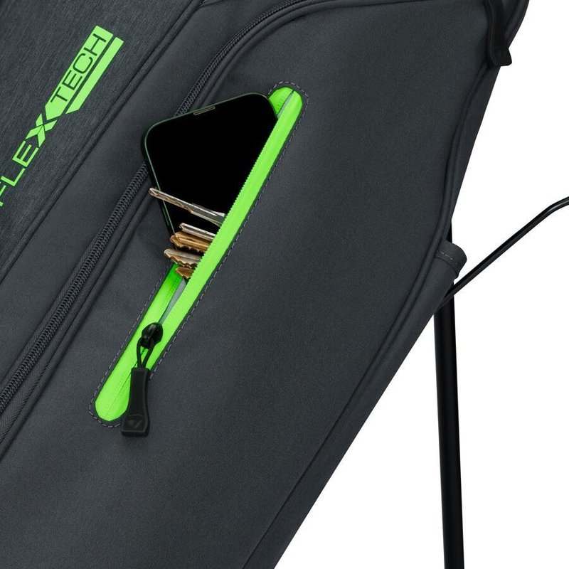 TaylorMade FlexTech stand bag, gris/verde neón