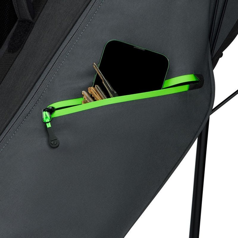 TaylorMade FlexTech Carry stand bag, gris/negro/verde neón