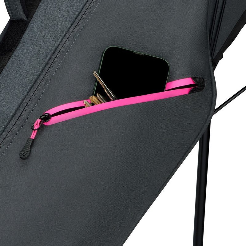 TaylorMade FlexTech Carry stand bag, gris/rosa neón