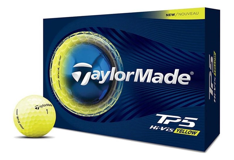 TaylorMade TP5 pelotas de golf 2026, amarillas