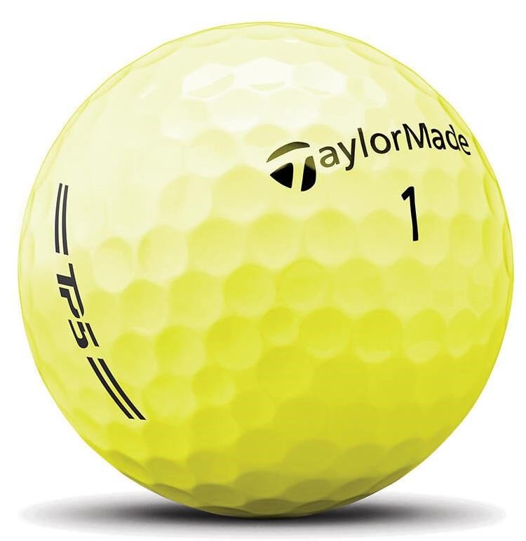 TaylorMade TP5 pelotas de golf 2026, amarillas