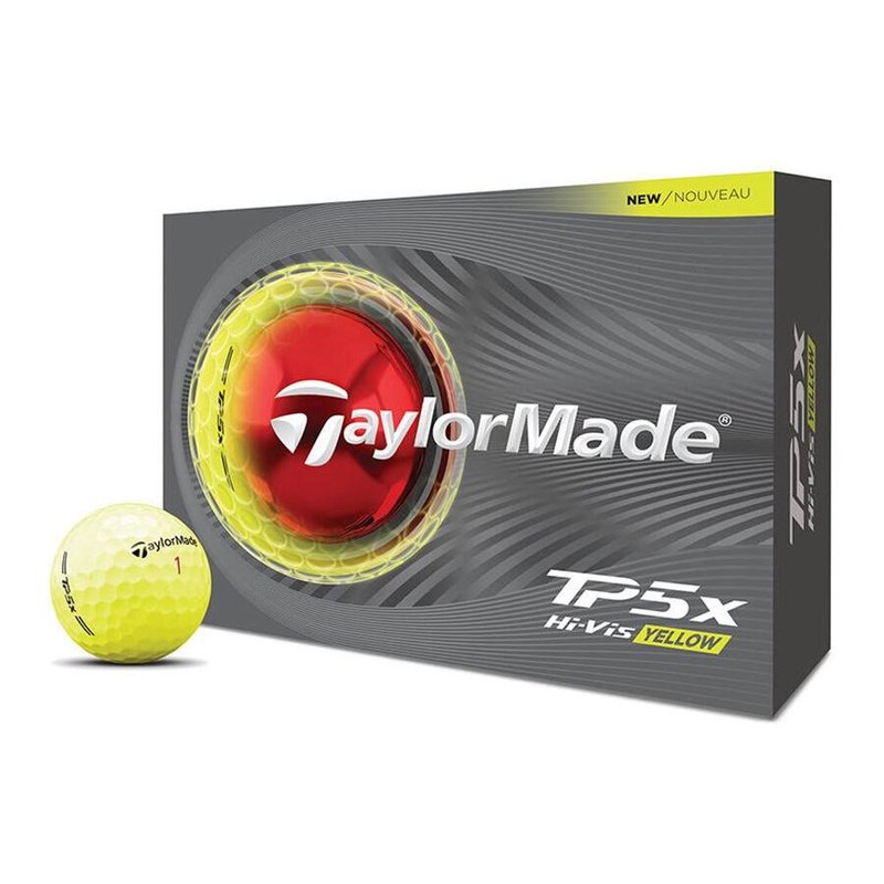 TaylorMade TP5x pelotas de golf 2026, amarillas