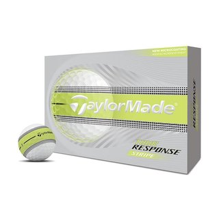 JuCad TaylorMade Tour Response Stripe pelotas de golf 2026 (12 pelotas), amarillo neón
