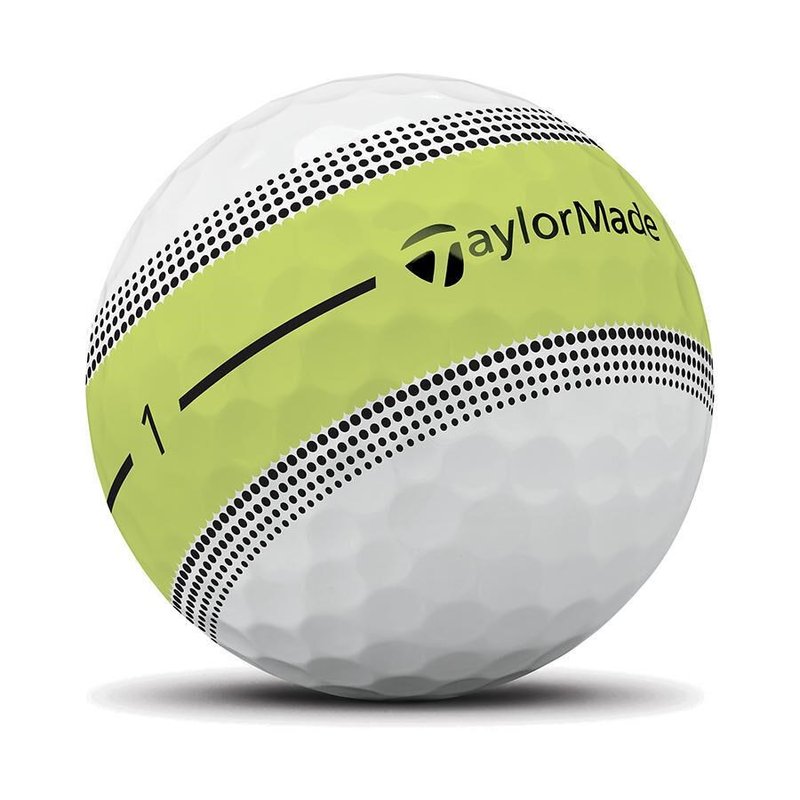 JuCad TaylorMade Tour Response Stripe pelotas de golf 2026 (12 pelotas), amarillo neón