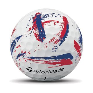 TaylorMade SpeedSoft Ink pelotas de golf, azul/rojo
