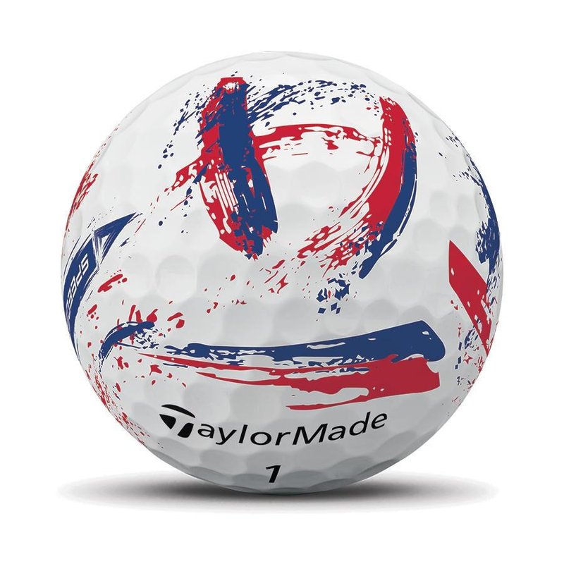 TaylorMade SpeedSoft Ink pelotas de golf, azul/rojo