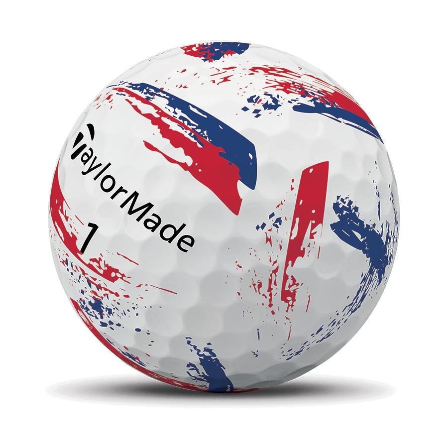 TaylorMade SpeedSoft Ink pelotas de golf, azul/rojo