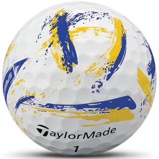 TaylorMade SpeedSoft Ink pelotas de golf, amarillo/azul
