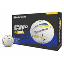TaylorMade SpeedSoft Ink pelotas de golf, amarillo/azul