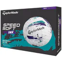 TaylorMade SpeedSoft Ink pelotas de golf, moradas/turquesa