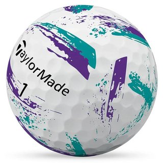 TaylorMade SpeedSoft Ink pelotas de golf, morado/verde azulado