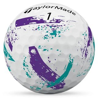 TaylorMade SpeedSoft Ink pelotas de golf, morado/verde azulado