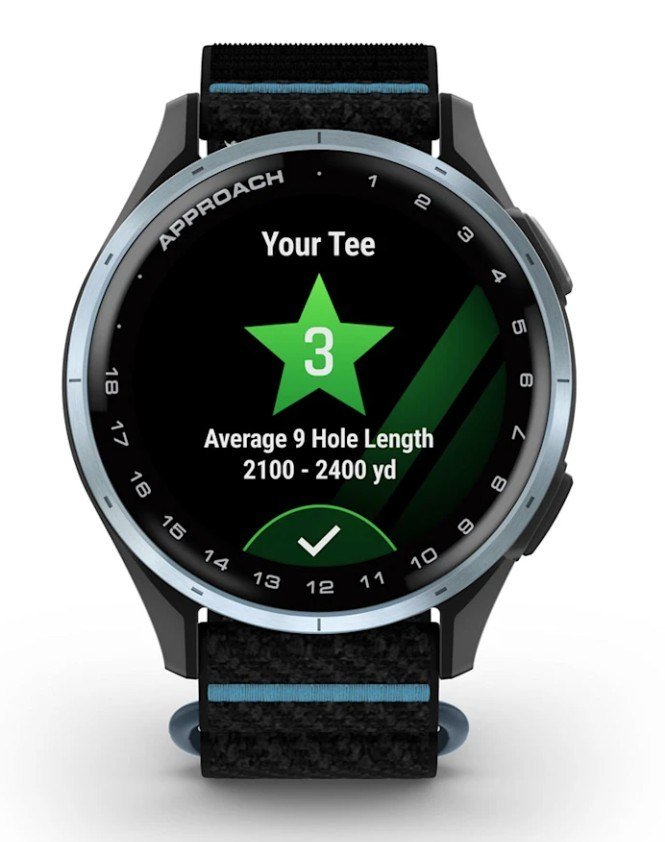 Garmin Approach J1 GPS hodinky junior, negro/azul aluminio