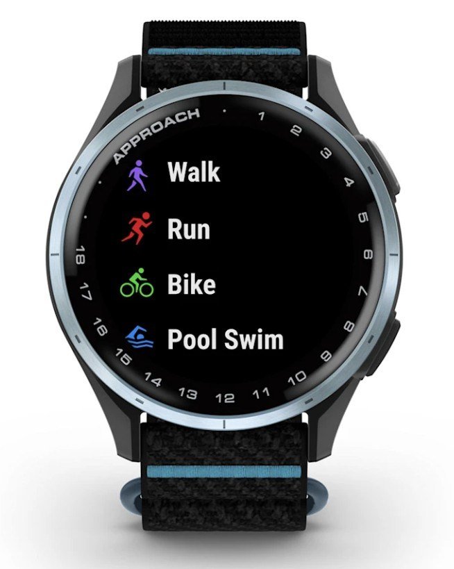Garmin Approach J1 GPS hodinky junior, negro/azul aluminio