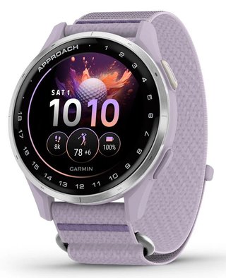 Garmin Approach J1 GPS reloj junior, lila/aluminio plateado