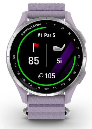 Garmin Approach J1 GPS reloj junior, lila/aluminio plateado