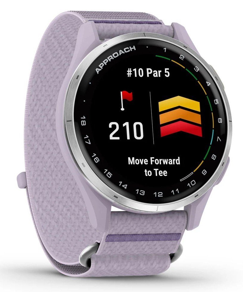 Garmin Approach J1 GPS reloj junior, lila/aluminio plateado