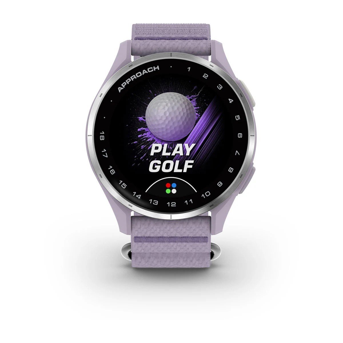 Garmin Approach J1 GPS reloj junior, lila/aluminio plateado