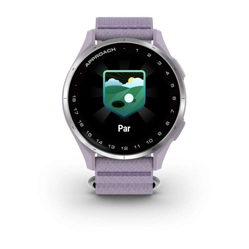 Garmin Approach J1 GPS reloj junior, lila/aluminio plateado