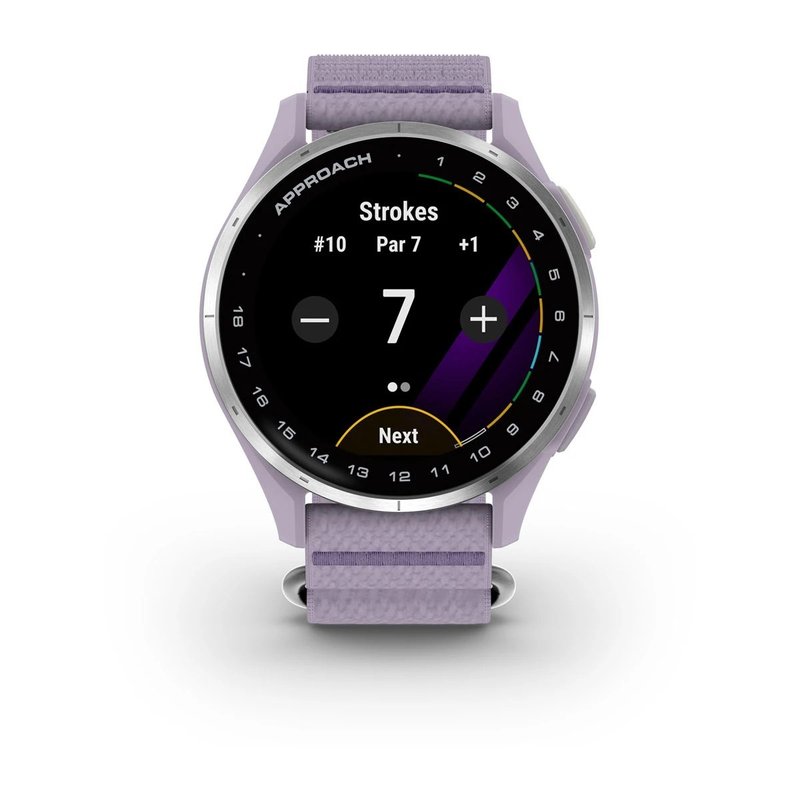 Garmin Approach J1 GPS reloj junior, lila/aluminio plateado