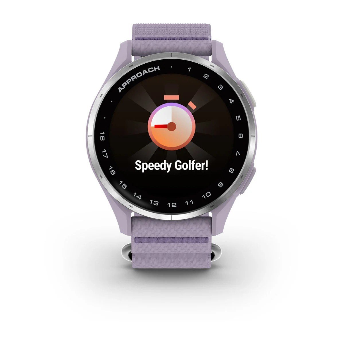 Garmin Approach J1 GPS reloj junior, lila/aluminio plateado