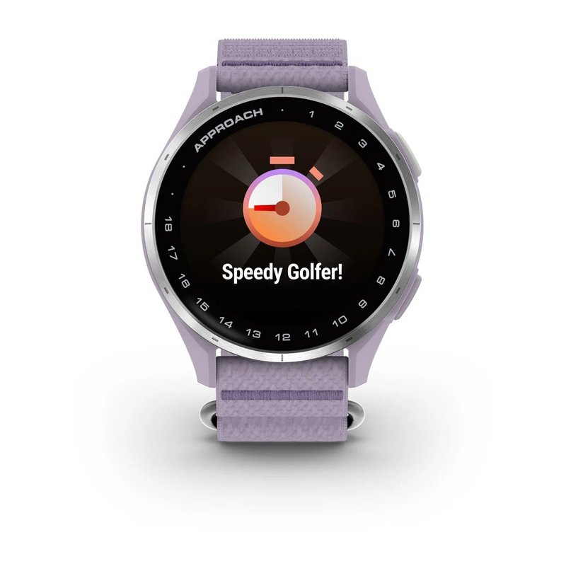 Garmin Approach J1 GPS reloj junior, lila/aluminio plateado