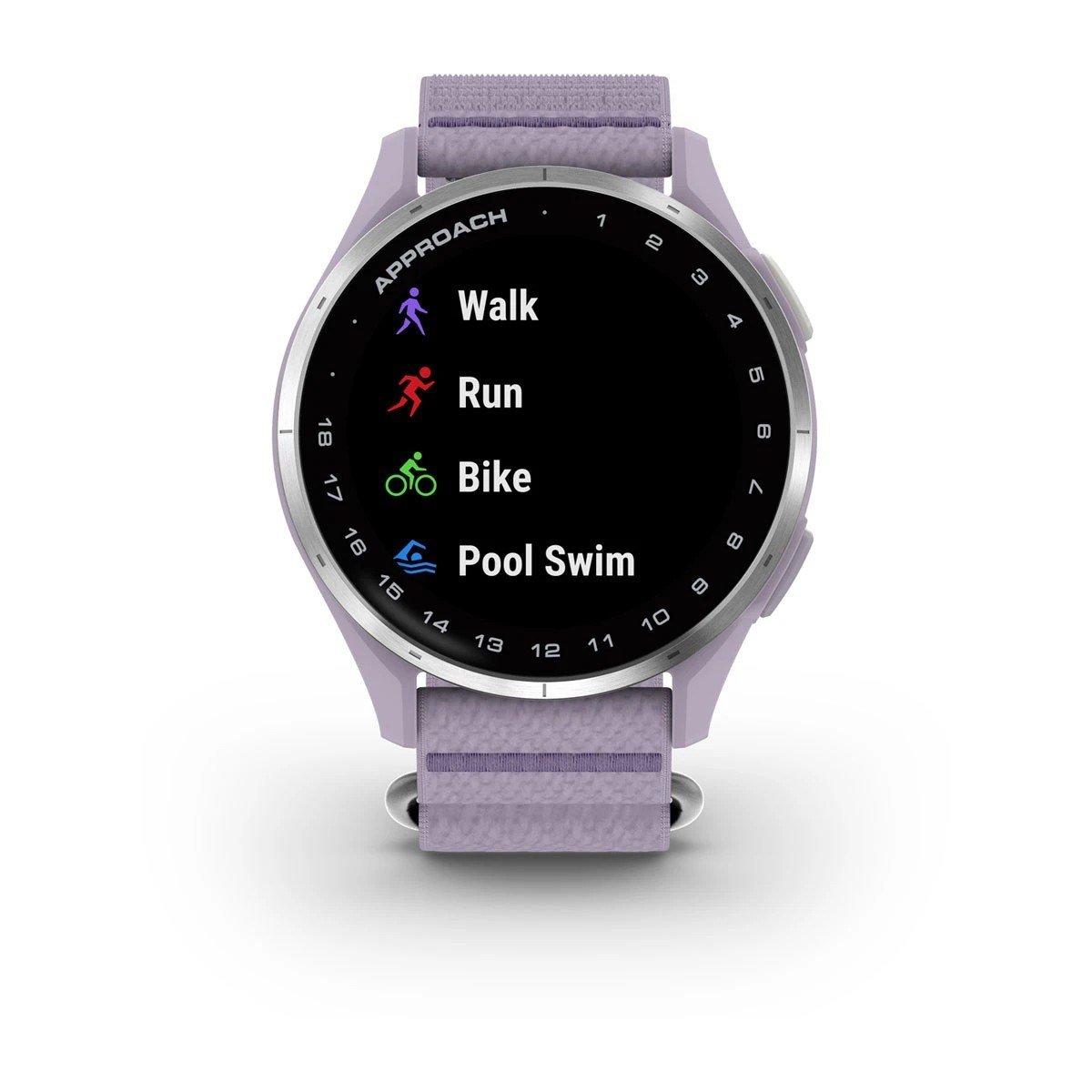 Garmin Approach J1 GPS reloj junior, lila/aluminio plateado