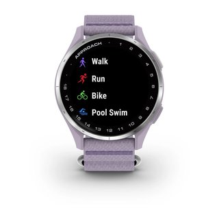 Garmin Approach J1 GPS reloj junior, lila/aluminio plateado