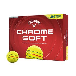 Callaway Chrome Soft 26 360 Triple Track pelotas de golf, amarillas