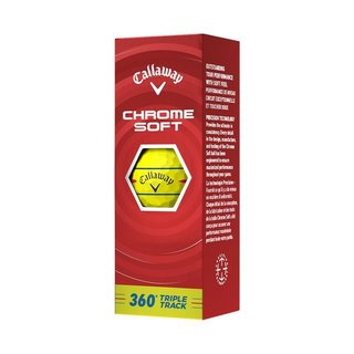 Callaway Chrome Soft 26 360 Triple Track pelotas de golf, amarillas